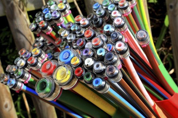 Infrastructure construction project, fibre optic cable at a construction site, broadband expansion,