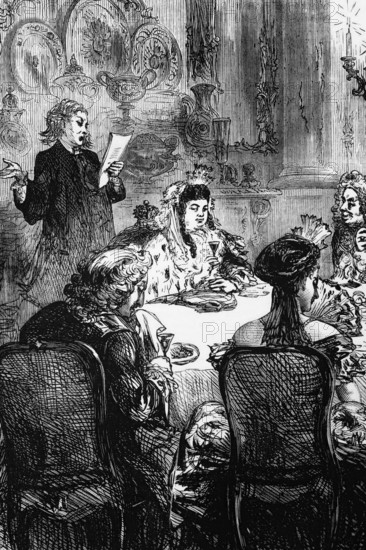 Queen Anne Stuart (6 February 1665 to 1 August 1714) was entertained by a balladeer in 1714,