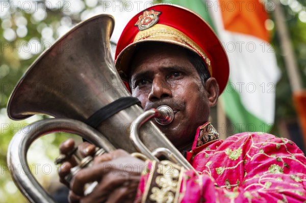 Members of Indian National Congress celebrate after Indian armed forces carried out Operation