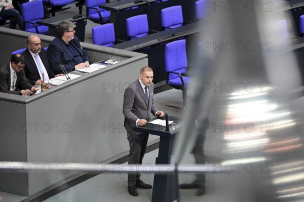 Torben Braga (AfD) speaks on the Gaza war item on the agenda of the eleventh session of the