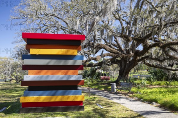 New Orleans, Louisiana - The sculpture garden at the New Orleans Museum of Art in City Park.