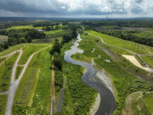 Recklinghausen, Castrop-Rauxel, Ruhr area, North Rhine-Westphalia, Germany - Renaturalised Emscher,