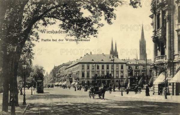Historical postcard, picture postcard, Wiesbaden, Hesse, Germany, digitally enhanced reproduction
