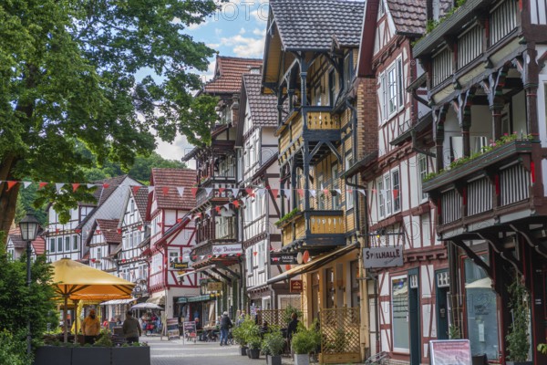 Half-timbered idyll of the old town of Bad Sooden, Allendorf, Bad Sooden district, townscape,