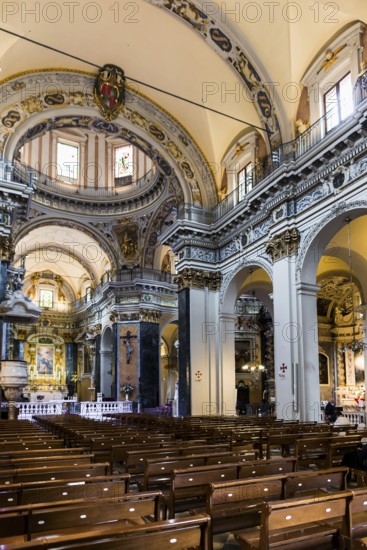 Interior view, Cathedral, Cathédrale Sainte-Réparate de Nice, Old Town, Nice, Alpes Maritimes,