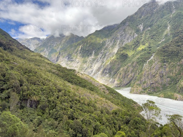 Hiking trail of the Roberts Point Track at Franz Josef Glacier, Franz Josef, Waiau, South Island,