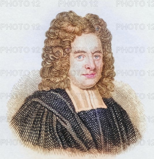 Humphrey Prideaux, 1648 To 1724. English theologian and orientalist, coloured woodcut from Crabbe's