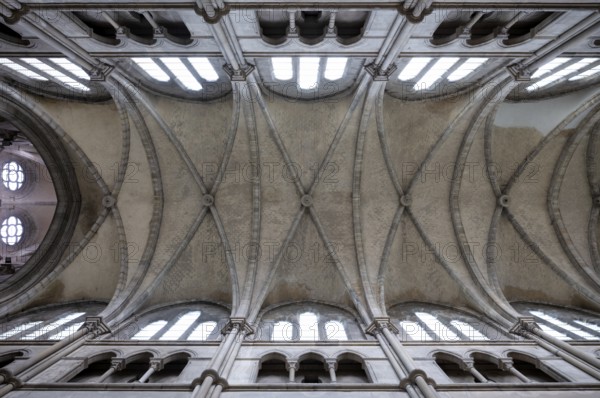 Ceiling, Church ceiling, Interior view, Cathedral Église Notre-Dame, Épernay, Champagne, Marne,