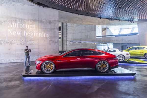 Mercedes-AMG GT Concept from 2017. The Mercedes-Benz Museum in Stuttgart presents a journey through