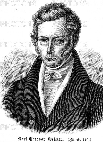 Karl Theodor Georg Philipp Welcker, jurist and politician, member of the Frankfurt National