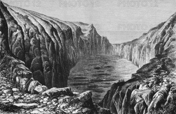 Caldera of the Rano Raraku volcano in the Pacific Ocean, UNESCO World Heritage, geology, geological