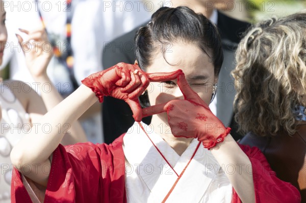 Cannes, France - 15.5.2024: Yo Yoshida during the photocall for A PALE VIEW OF HILLS during the