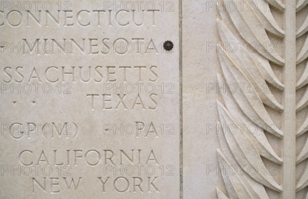 Dot marks identification of fallen, formerly missing soldiers by DNA analysis, Wall of the Missing,