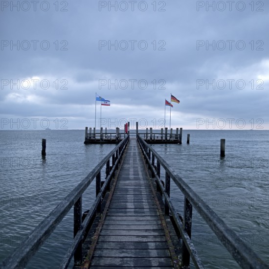 Sailors' Bridge, one of several sea bridges on Föhr, Wyk auf Föhr, North Frisia,