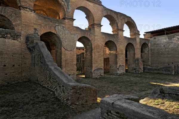 Ruins of the Baths of the Seven Sages, Terme dei Sette Sapienti, Roman bathhouse, ancient port city