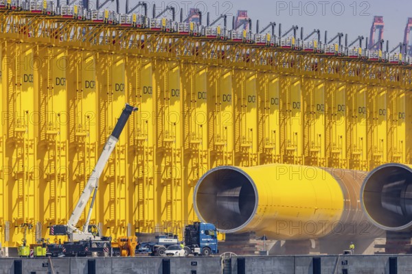 SIF Offshore Foundations, production of monopiles for offshore wind turbines. Foundations for wind