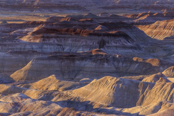 Colorful deposits of the Chinle Formation exposed at Little Painted Desert County Park near