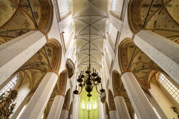 Interior photo, St Mary's Church in the old town of Stralsund, Mecklenburg-Western Pomerania,