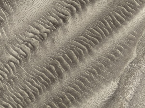 Patterns in the sand of the Namib Desert. Aerial view. Drone shot. Skeleton Coast National Park,