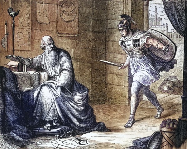 The death of Archimedes, Greek mathematician, physicist, engineer, inventor and astronomer in 212