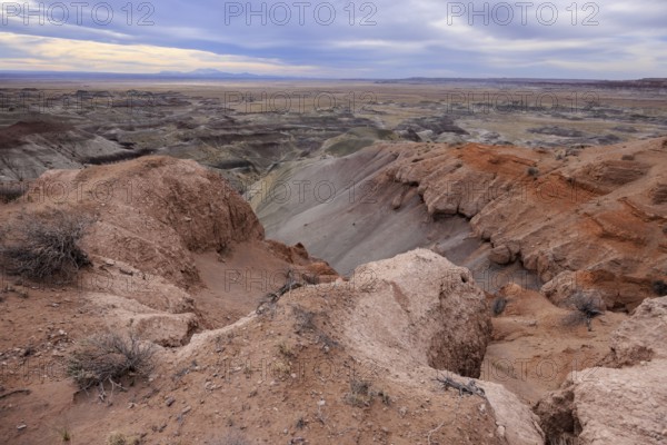 Colorful deposits of the Chinle Formation exposed at Little Painted Desert County Park near
