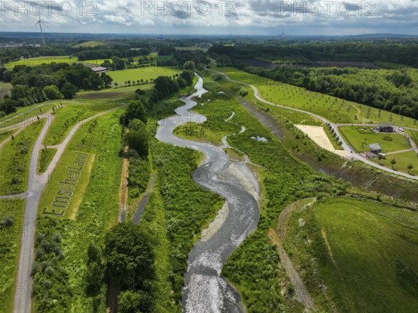 Recklinghausen, Castrop-Rauxel, Ruhr area, North Rhine-Westphalia, Germany - Renaturalised Emscher,