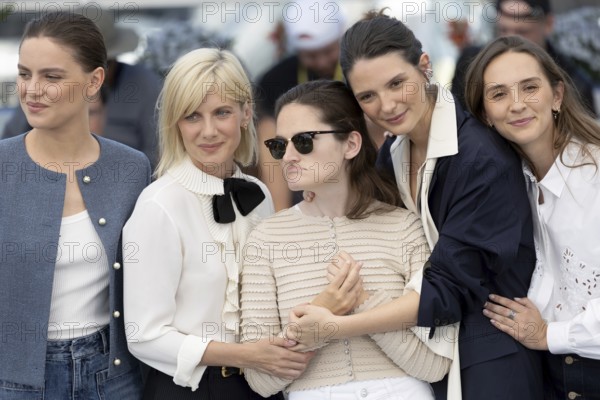 Cannes, France - 15.5.2024: Angelina Woreth, Mélanie Laurent, Sevan Kalayjian Everitt, Josephine