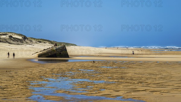 German bunker from World War II on Contis beach, Saint Julien en Born, Saint-Julien-en-Born,