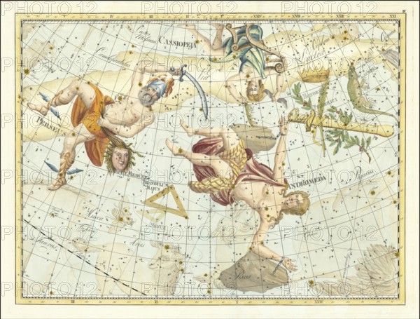 Zodiac sign, Cassiopeia, Perseus, Andromeda, star chart, universe, astrology, horoscope, after