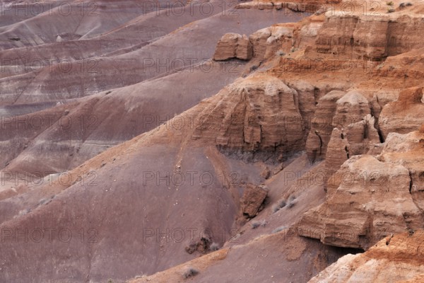 Colorful deposits of the Chinle Formation exposed at Little Painted Desert County Park near