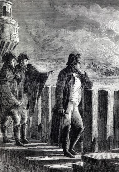 Napoleon I observes the burning of Moscow, which broke out on 14 September 1812, the day when