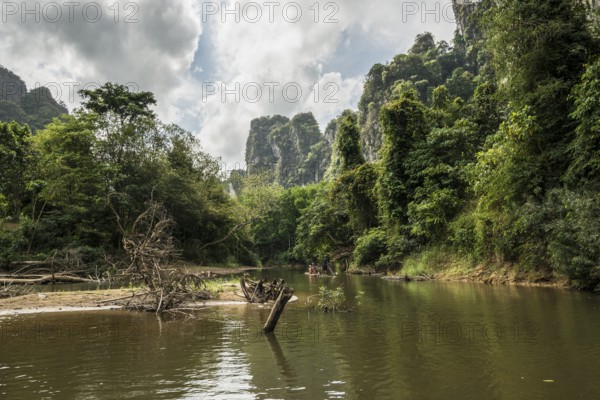 Jungle and rainforest with steep mountains, Khao Sok National Park, Phang Nga, Surat Thani,