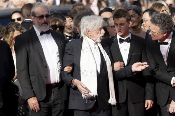 Cannes, France - 22.5.2024: Gustave de Kervern, Louis-Do de Lencquesaing, Pierre Richard, Timi-Joy