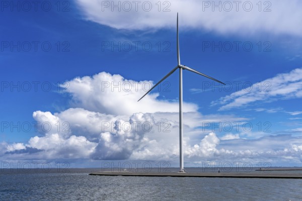 Strekdammen Wind Farm, wind farm at the seaport of Eemshaven in the Netherlands, built on offshore