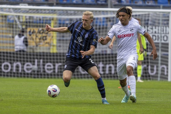 Football 3rd division, 2025/26 season, matchday 1: Waldhof Mannheim v SC Verl***On the ball: Julian