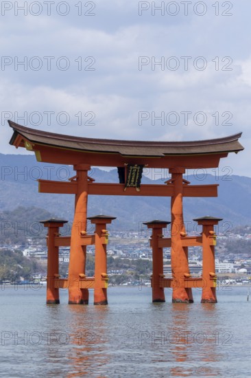 Torii in the water, sight, tourist attraction, UNESCO World Heritage Site, Itsukushima Shrine,