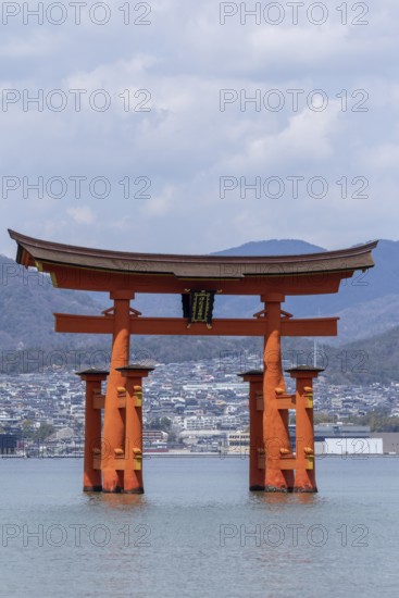 Torii in the water, sight, tourist attraction, UNESCO World Heritage Site, Itsukushima Shrine,