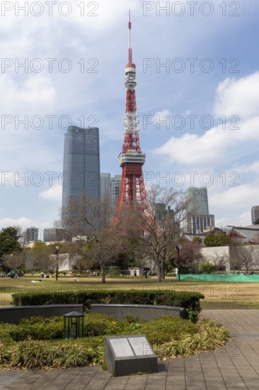 Landmark, tourist attraction, Tokyo Tower and Shiba Park, Shibakoen, public park in Minato City