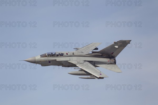 Panavia Tornado MRCA military jet aircraft in Royal air force RAF colours flying, England, United