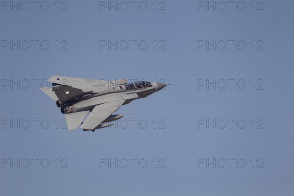 Panavia Tornado MRCA military jet aircraft in Royal air force RAF colours flying, England, United