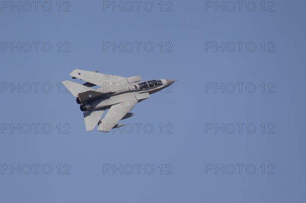 Panavia Tornado MRCA military jet aircraft in Royal air force RAF colours flying, England, United