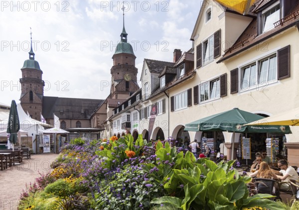 Houses on the market square in Freudenstadt in the Black Forest, the largest built-up market square