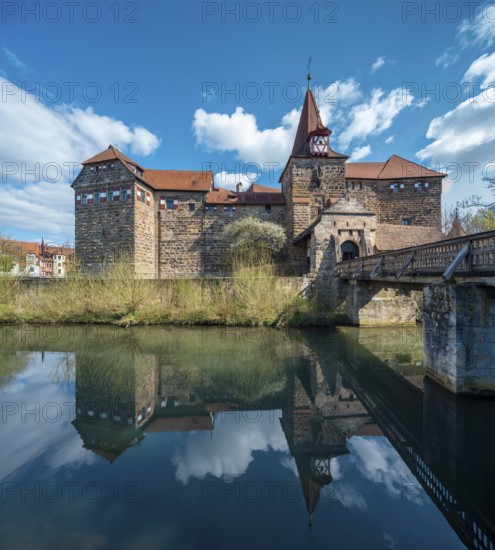 Wenzel Castle or Lauf Imperial Castle on the River Pegnitz, Lauf an der Pegnitz, Middle Franconia,