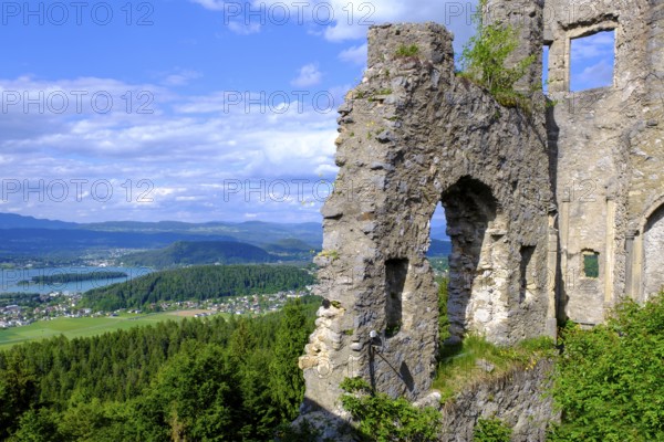 Finkenstein castle ruins, Burgarena Finkenstein, Altfinkenstein, Finkenstein am Faaker See,