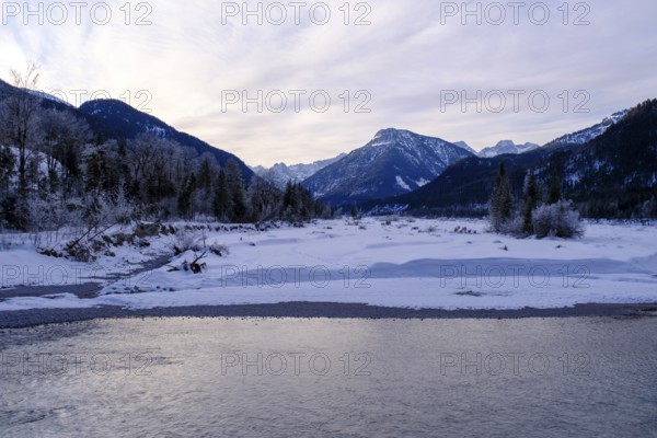 Vorderriss an der jungen Isar, Tölzer Land, Upper Bavaria, Bavaria, Germany