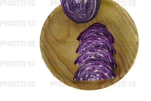 Purple cabbage or red cabbage isolated on white background