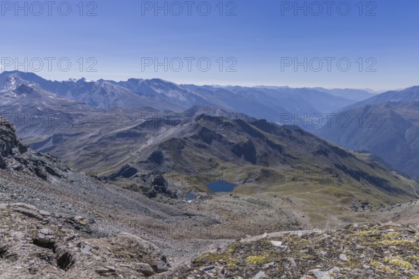Landscape panorama, summit cross, Brennkogel, mountain lake, GroÃŸglockner, Pinzgau