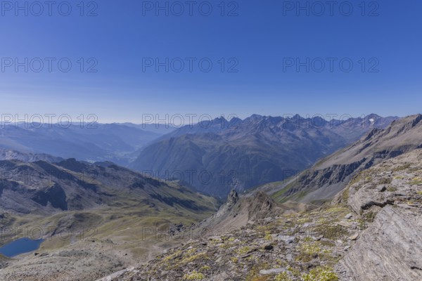 Landscape panorama, summit cross, Brennkogel, mountain lake, GroÃŸglockner, Pinzgau