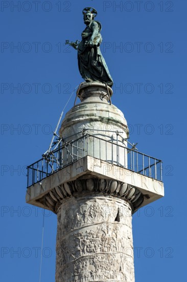 View of statue of Apostle Peter, St. Peter, Saint Peter, erected in 1587 at the behest of Pope