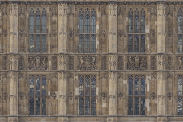 Close up of the Palace of Westminster or Houses of Parliment, City of London, England, United